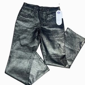 NWT Diane Gilman Shiny Gray Jeans Size 8P